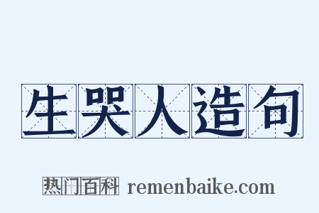 生哭人造句是什么意思的图片